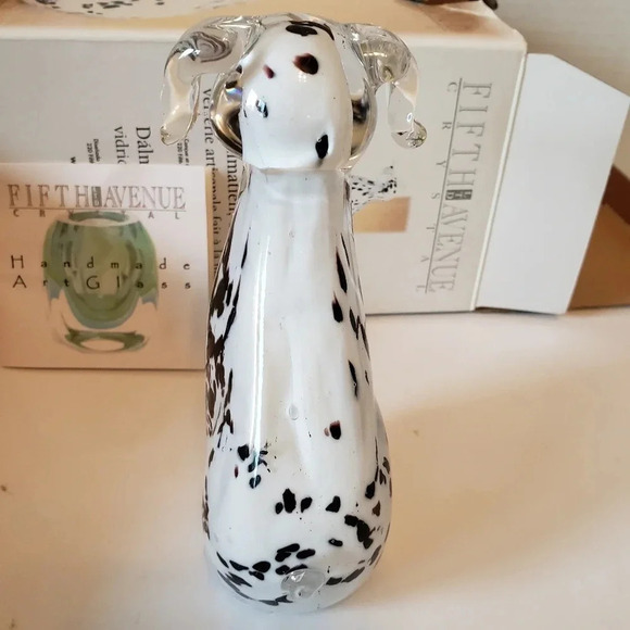 Fifth Avenue Crystal Dalmatian Dog Figurine,Handmade Art  Glass. - Picture 5 of 13